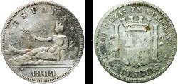 World Coins - Spain Provisional Government 1869 