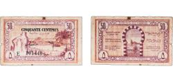 World Coins - Tunisia Ottoman Empire 1943 50 Centimes Paper VF  P 54