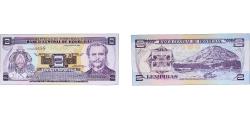 World Coins - Honduras Republic 2004 2 Lempiras Paper UNC P 80 P 80A