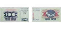 World Coins - Bosnia and Herzegovina Federal Republic 1992 1000 Dinara Paper UNC  P 15