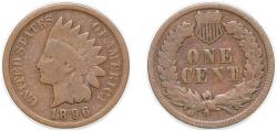 Us Coins - United States Federal republic 1896 1 Cent "Indian Head Cent" Bronze (.950 copper, .050 tin and zinc) (39055431) 3.11g VF KM 90a Schön 117a