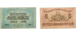 World Coins - Czechoslovakia First Republic 1919 1 Koruna Paper VF  P 6