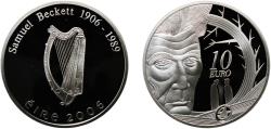 World Coins - Ireland Republic 2006 10 Euros (Samuel Beckett) Silver (.925) B. H. Mayer Kunstprageanstalt Mint (40000) 28.28g PF  KM 45