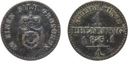 World Coins - Germany Lippe German states 1851 A 1 Pfenning - Paul Friedrich Emil Leopold III Copper Berlin Mint (1080000) 1.44g VF Ihl 2016 607