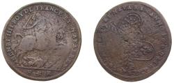 World Coins - Germany Free imperial city of Nürnberg Holy Roman Empire 1609 Counter token Rechenpfennig - Henry IV (Tribute to the Dauphin) Brass Nuremberg Mint 4.46g VF Feu 11901