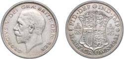 World Coins - Great Britain Kingdom 1931 Half / ½ Crown - George V (4th type) Silver (.500) Royal Mint (Tower Hill) (11264400) 14.03g XF KM 835 Sp 4037