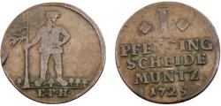 World Coins - Germany Holy Roman Empire Electorate of Brunswick-Lüneburg-Calenberg-Hannover George I 1725 1 Pfenning