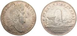 World Coins - France Kingdom 1692 Jeton - Louis XIV, Receveurs-payeurs des Rentes Silver 6.6g VF F3852