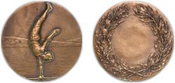 World Coins - France Republic ND Medal - Physical education Bronze 51.44g UNC