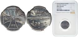 World Coins - Germany Second Empire 1916 J 1 Kopeck - Wilhelm II (Military Coinage) Iron Hamburg Mint 2.8g NGC UNC  KM 21 Schön 1 ParM 1 J N 601 Bit 6 Bit 7