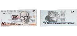 World Coins - Brazil Federative Republic of Brazil 1990 50 Cruzeiros (3rd edition; overprinted on P# 219) Paper (198000000) UNC P 223 AI Notes C210