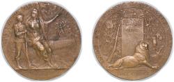 World Coins - France Third Republic ND (1890 - 1895) Medal - Prix du ministre de la guerre Bronze 24.27g AU