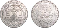 World Coins - Netherlands Kingdom 1992 2½ ECU - Beatrix (12-1/2 Anniversary of Coronation and Visit to Aruba and the Netherlands Antilles) Copper-nickel (65000) 15.42g BU  X 59