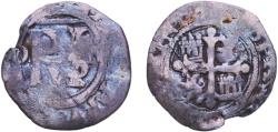 World Coins - Mexico Spanish colony 1599 - 1621 Mo ½ Real - Felipe III Silver (.931) Mexico City Mint 1.34g VF  MB 21