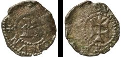 World Coins - Spain Kingdom of Aragon Spanish states 1555 Denier - Karolus I Billon Zaragoza Mint 0.97g VF  Cal 89
