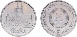 World Coins - Germany German Democratic Republic Democratic republic 1972 A 5 Mark (City of Meißen) Nickel brass Berlin Mint (10199353) 9.62g UNC KM 37