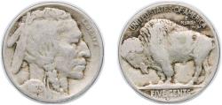 Us Coins - United States Federal republic 1925 D 5 Cents "Buffalo Nickel" (flat ground) Copper-nickel (4450000) 5g VF KM 134 Schön 132