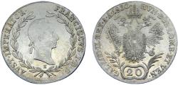 World Coins - Austria Empire Franz I 1830 E 20 Kreuzer