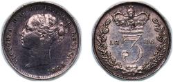 World Coins - Great Britain United Kingdom 1886 3 Pence - Victoria (1st portrait; incl. Maundy and Colonial) Silver (.925) (6152600) 1.4g AU KM 730 Sp 3914 Sp 3918
