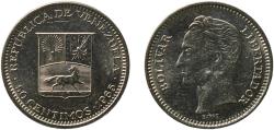 World Coins - Venezuela Fourth Republic 1965 50 Céntimos Nickel Royal Canadian Mint (180000000) 3.57g UNC  Y 41 Schön 51 NCV mv50cts-ba
