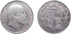 World Coins - Great Britain United Kingdom 1907 ½ Crown - Edward VII Silver (.925) (3693900) 14.14g XF KM 802 Sp 3980
