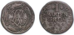 World Coins - Germany County of Lippe Holy Roman Empire 1784 DS 1 Mariengroschen - Louis Henry Adolphus as regent Billon 1.22g VF KM 207