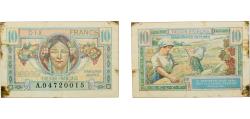 World Coins - Germany Saar Saar French Protectorate 1947 10 Francs Paper VF  P M7 Fay VF.30
