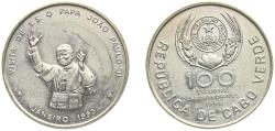 World Coins - Cape Verde Republic 1990 100 Escudos (Papal visit) Copper-nickel 20g UNC KM 25