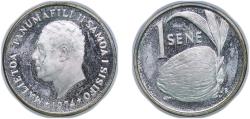 World Coins - Samoa Independent State 1974 1 Sene - Tanumafili II (Silver Proof issue) Silver (.925) (5578) 2.1g PF KM 12a