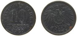 World Coins - Germany Weimar Republic 1920 10 Pfennig (type 2 - small shield; without mintmarks) Zinc (223018653) 3.226g VF KM 26 AKS 14 J 299 Schön DM 23