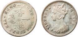 World Coins - China Hong Kong British colony 1866 10 Cents - Victoria Silver (.800) Royal Mint (Tower Hill) (300000) 2.67g VF  KM 6