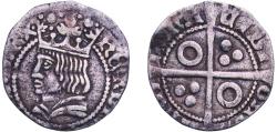 World Coins - Spain Principality of Catalonia Spanish states 1479 - 1516 1 Denier - Ferdinandus II Billon (.250 silver) La Seca Mint 2.32g XF Clipped  Cru 1164