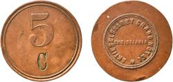 World Coins - Denmark Kingdom ND Token - Aktieselskabet grand hotel Christiania  Copper 5.64g AU