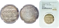 World Coins - Belgium Kingdom 1949 100 Francs (Kings; Dutch text) Silver (.835) (16.5% copper) Royal Mint of Belgium (2271000) 18g NGC MS 62 Mor 505
