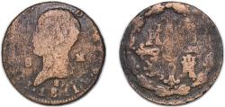 World Coins - Spain Kingdom 1811 8 Maravedis - Jose I Bonaparte (Segovia) Copper Segovia Mint 11.62g F KM 450 Cal 100