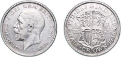 World Coins - Great Britain Kingdom 1936 ½ Crown - George V (4th type) Silver (.500) (7039400) 13.9g XF KM 835 Sp 4037