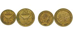 World Coins - Madagascar First Republic 1970 10 Francs &amp; 20 Francs 2 Lots, FAO
