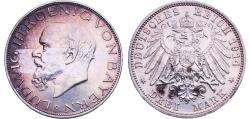World Coins - Germany Kingdom of Bavaria Second Empire 1914 D 3 Mark - Ludwig III Silver (.900) Munich Mint (717460) 16.69g AU  KM 1005 J 52