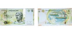World Coins - Tunisia Republic 2013 5 Dinars Paper UNC  P 95