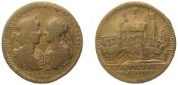 World Coins - France Kingdom ND Jeton (Lentree DV Legat a Paris Marie Therese) Brass 4.95g VF