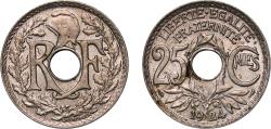 World Coins - France 1924 25 Centimes (No Dash) Copper-nickel (24534899) 5.08g UNC Franc 2014 171 Gad 1789 380 Schön 195a KM 867a
