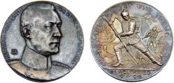 World Coins - Germany Empire Wilhelm II 1916 Medal Herzog Albrecht von Württemberg, "Furchtlos und Treu", 34mm