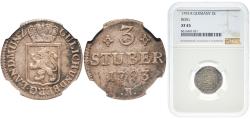 World Coins - Germany Jülich-Berg, Duchy of 1793 R 3 Stüber - Charles Theodor Billon Düsseldorf Mint 1.8g NGC XF 45 Noss Be 1002
