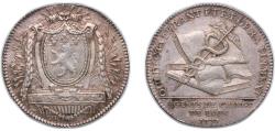 World Coins - France Kingdom 1773 Jeton - Louis XVI (Agents de Change de Lyon) Silver 9.9g XF F 10763
