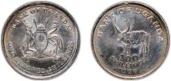 World Coins - Uganda Republic 1998 100 Shillings (Non-magnetic) Copper-nickel 7.09g BU KM 67 Schön 88