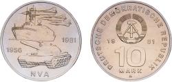 World Coins - Germany German Democratic Republic Democratic republic 1981 A 10 Mark (National People's Army) Nickel brass Berlin Mint (810300) 12.03g UNC  KM 80 Schön 78 J 1578 AKS 74