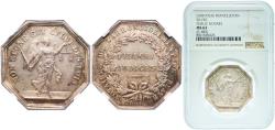 World Coins - France ND Jeton-Notaires De L´Arrondissement De Blaye Public Notary Silver NGC MS 63