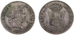 World Coins - Spain Kingdom Isabel II 1867 40 Centimos de Escudo 5.2g