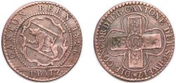 World Coins - Switzerland Canton of Bern Swiss cantons 1826 1 Batzen Billon 2.5g VF KM 194