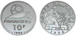 World Coins - France Fifth Republic 1996 10 Francs World Cup